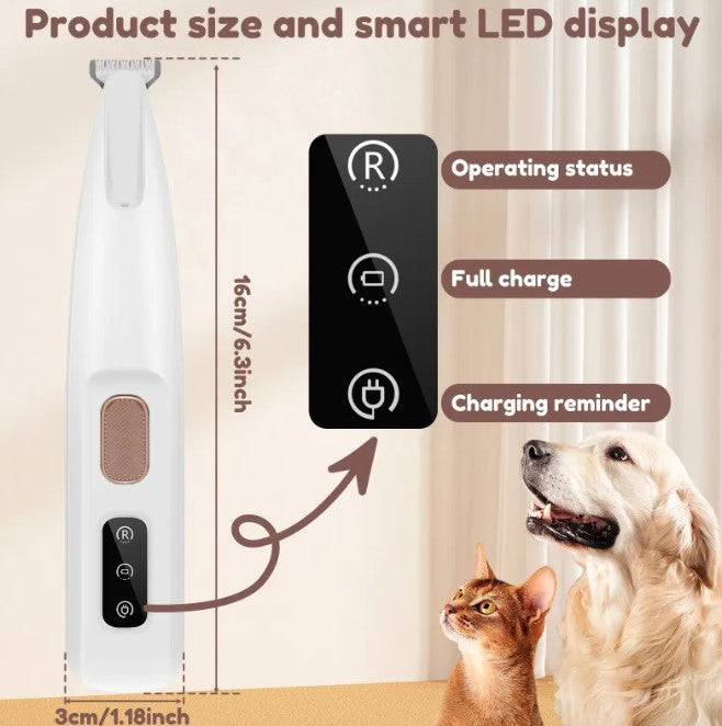 Pet Paw Trimmer with LED — Safe Nail Trimming at Home